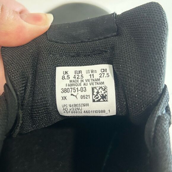 PUMA Sneakers Shoes Women’s Size 11 Color Black White Rose Jada Leather - Picture 9 of 11